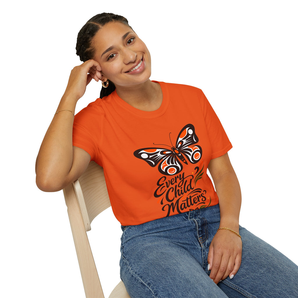 Every Child Matters T-Shirt — Orange Butterfly Indigenous Awareness Tee
