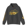 Golden Mountain Floral Hoodie — Nature-Inspired Adventure Pullover