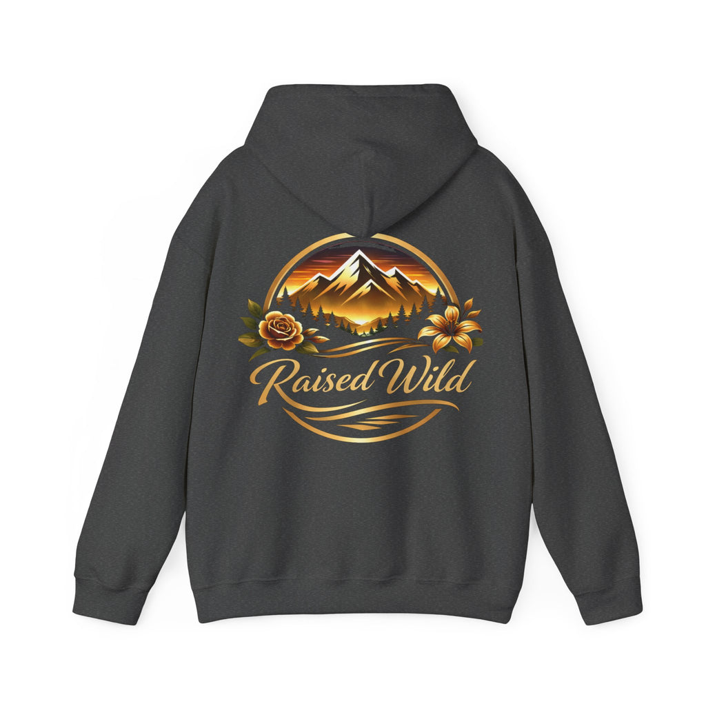 Raised Wild Hoodie — 'Wild State of Mind' Mountain Graphic Hooded Sweatshirt