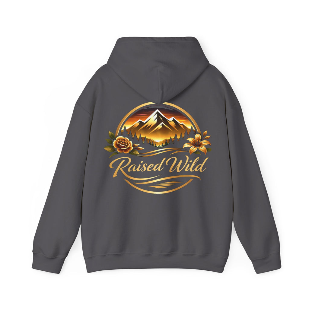 Raised Wild Hoodie — 'Wild State of Mind' Mountain Graphic Hooded Sweatshirt