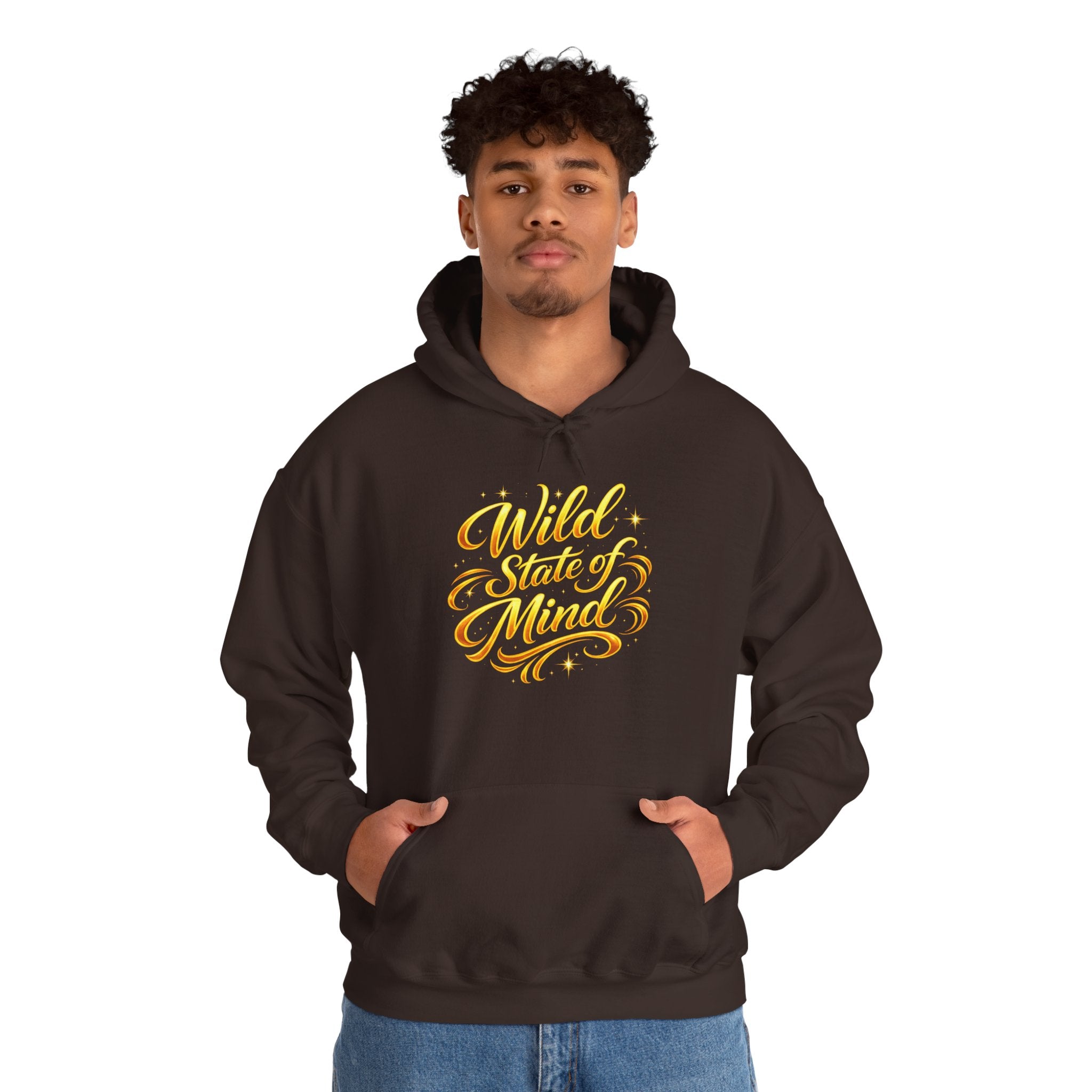 Raised Wild Hoodie — 'Wild State of Mind' Mountain Graphic Hooded Sweatshirt