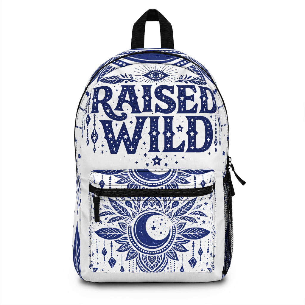 Wild Boho Moon Backpack — Raised Moon Graphic
