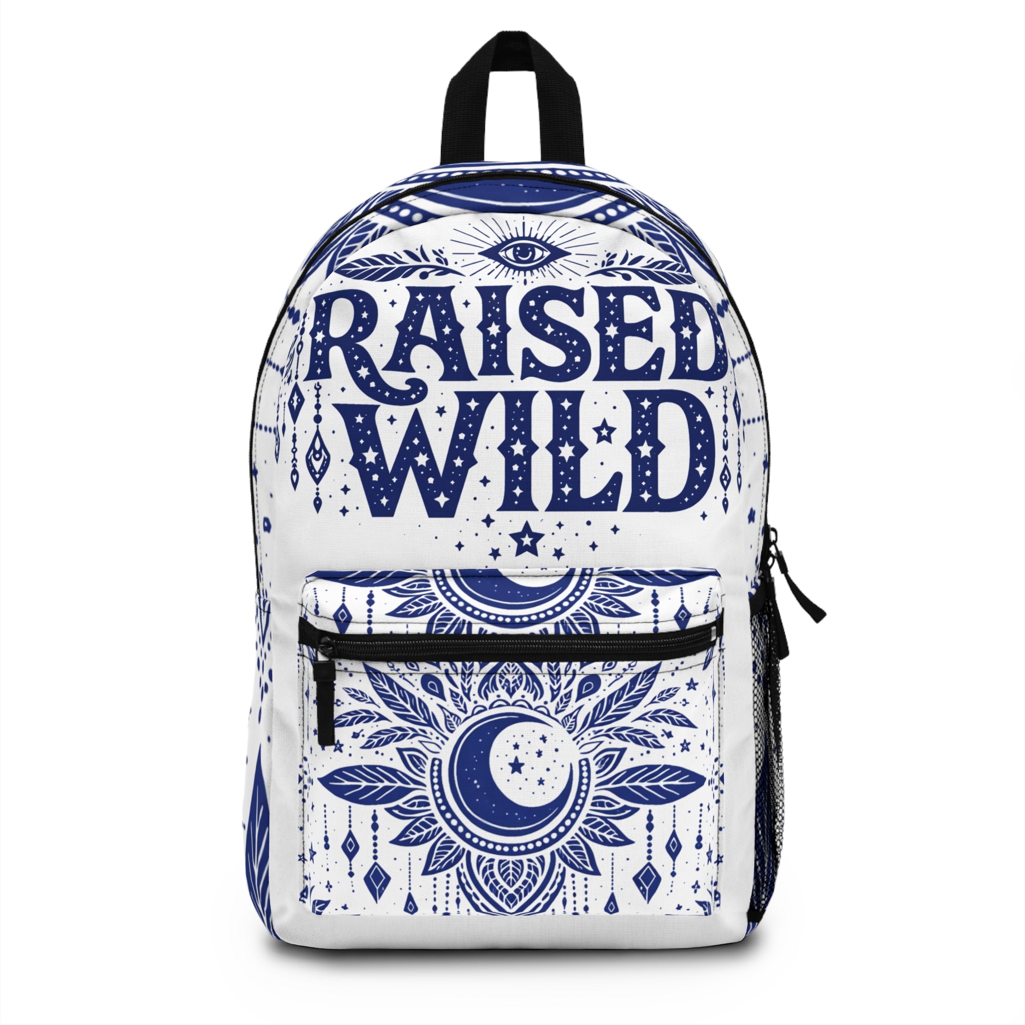 Wild Boho Moon Backpack — Raised Moon Graphic