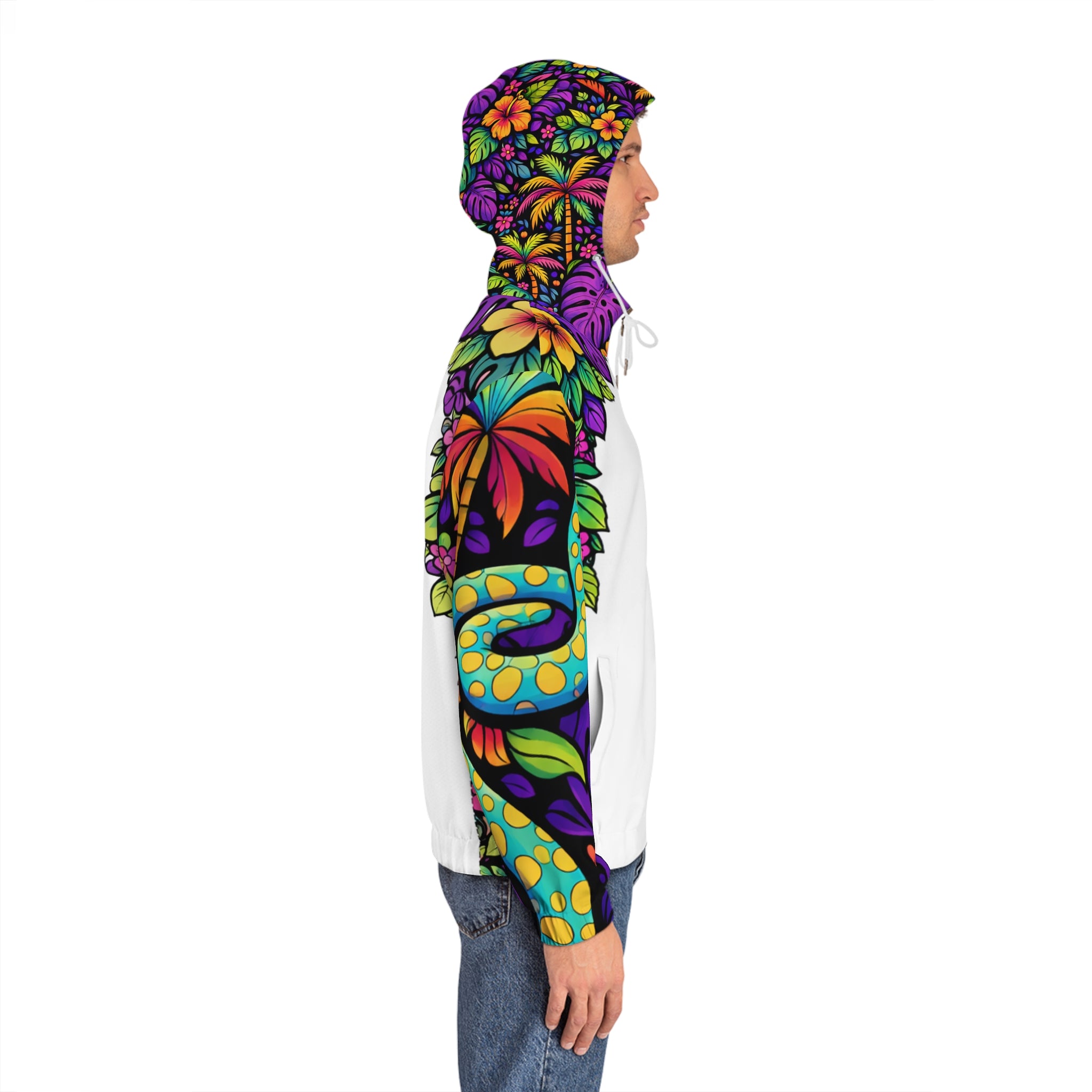 Tropical Jungle Full-Zip Hoodie — Unisex Tropical Jungle Design