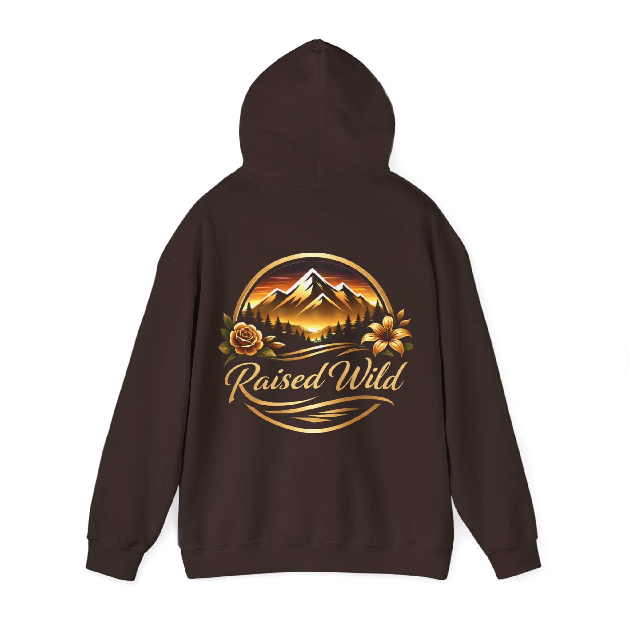 Raised Wild Hoodie — 'Wild State of Mind' Mountain Graphic Hooded Sweatshirt
