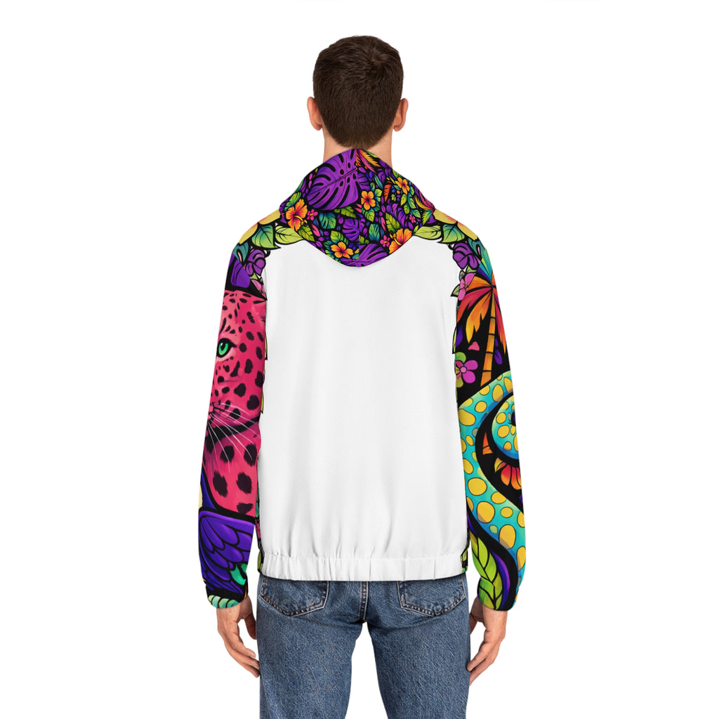 Tropical Jungle Full-Zip Hoodie — Unisex Tropical Jungle Design