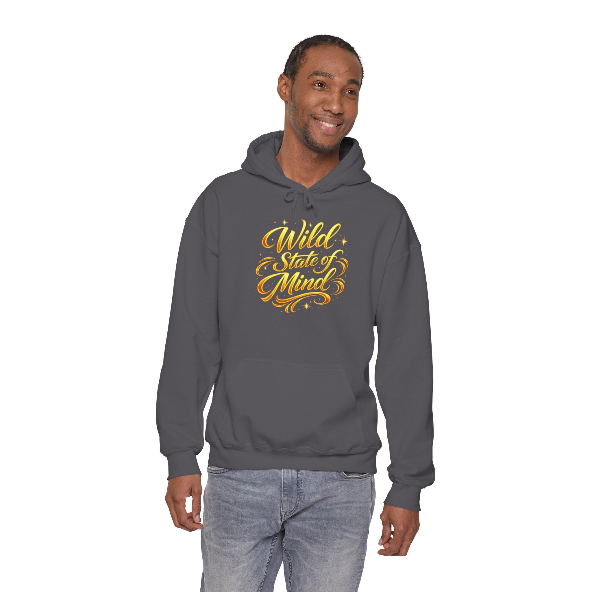 Raised Wild Hoodie — 'Wild State of Mind' Mountain Graphic Hooded Sweatshirt
