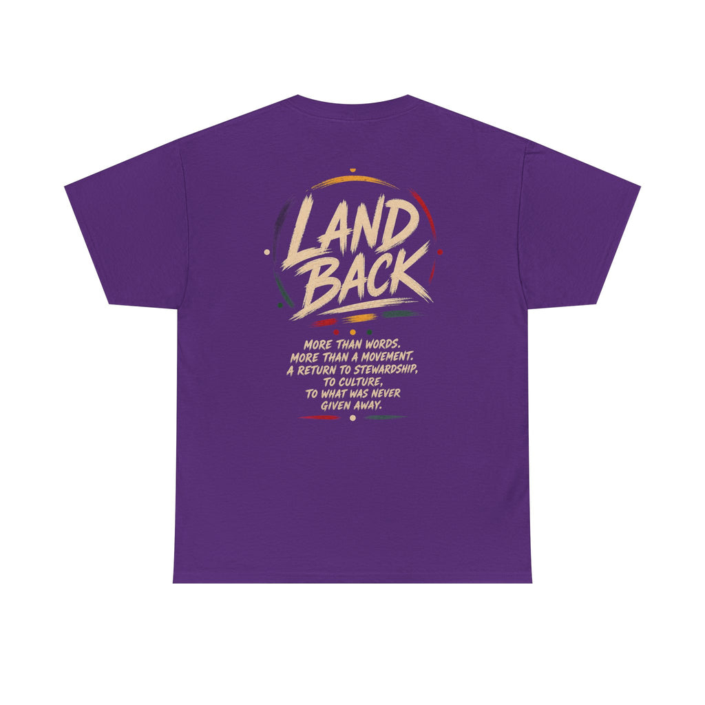 Land Back T-Shirt — 'Land Back: More Than Words' Indigenous Stewardship Tee
