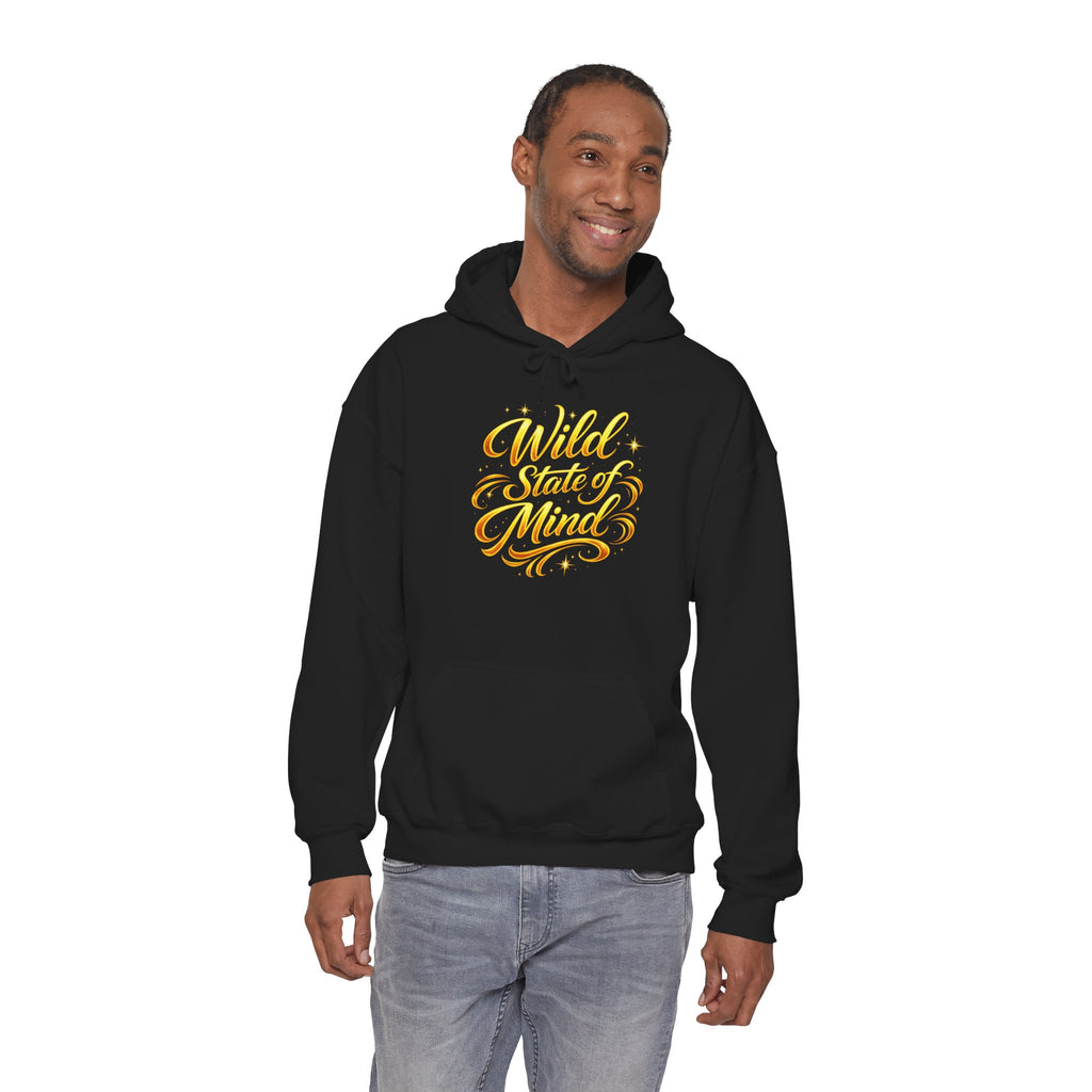 Raised Wild Hoodie — 'Wild State of Mind' Mountain Graphic Hooded Sweatshirt
