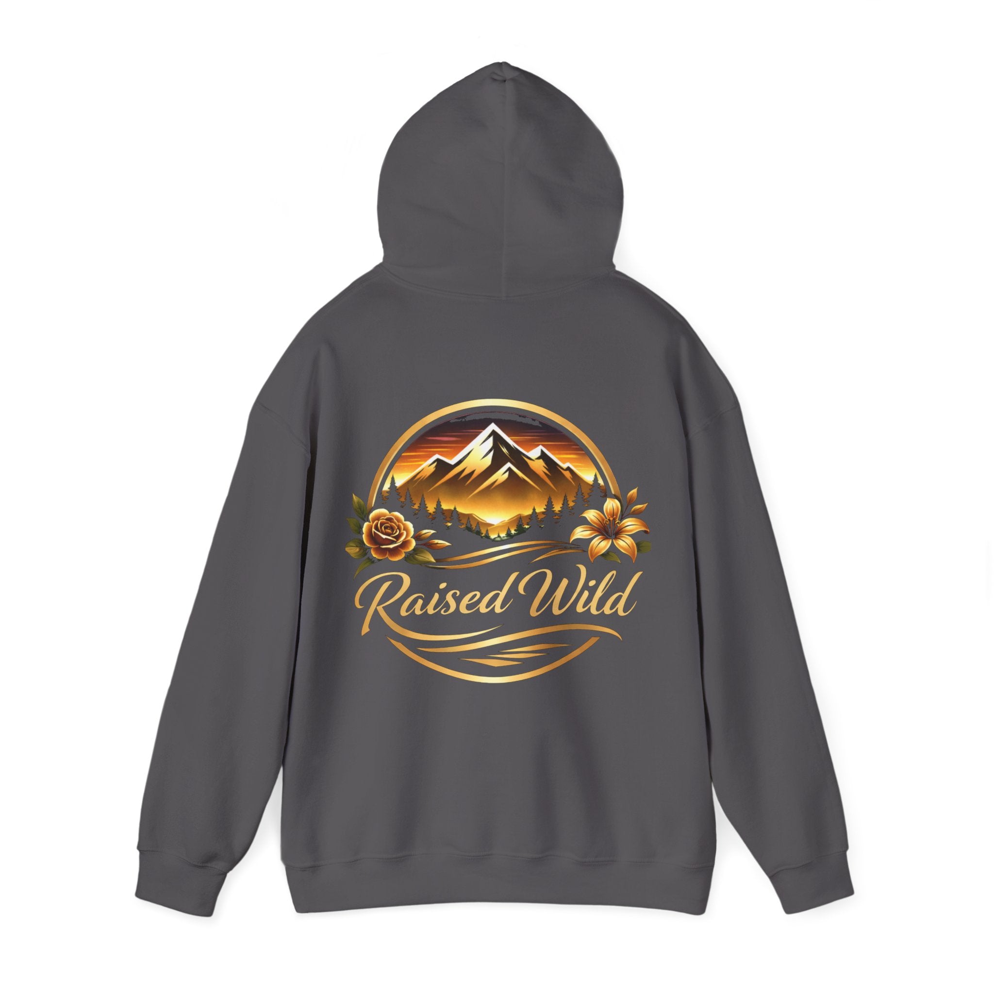 Raised Wild Hoodie — 'Wild State of Mind' Mountain Graphic Hooded Sweatshirt