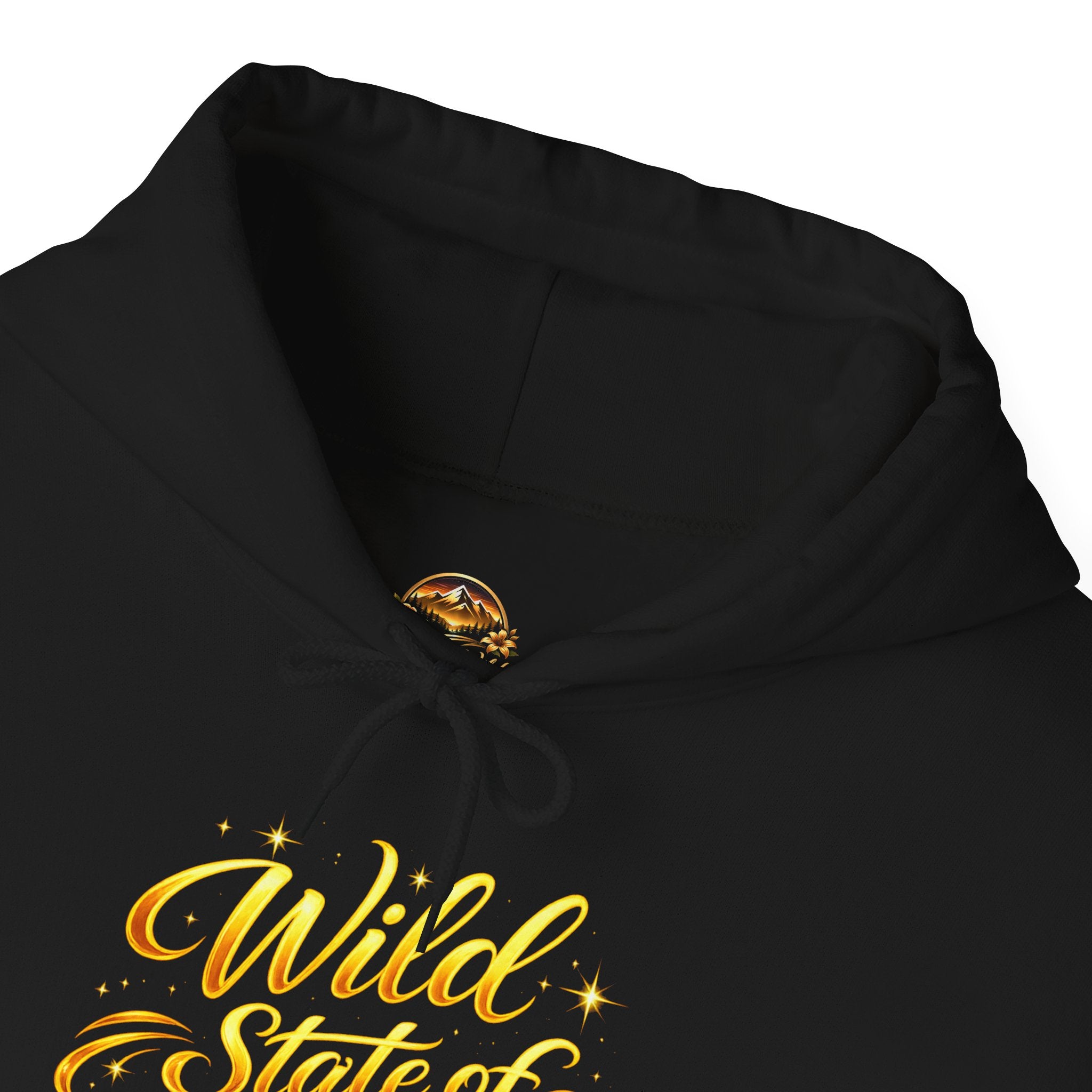 Raised Wild Hoodie — 'Wild State of Mind' Mountain Graphic Hooded Sweatshirt
