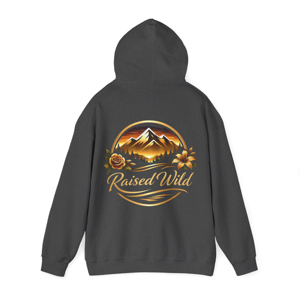 Raised Wild Hoodie — 'Wild State of Mind' Mountain Graphic Hooded Sweatshirt