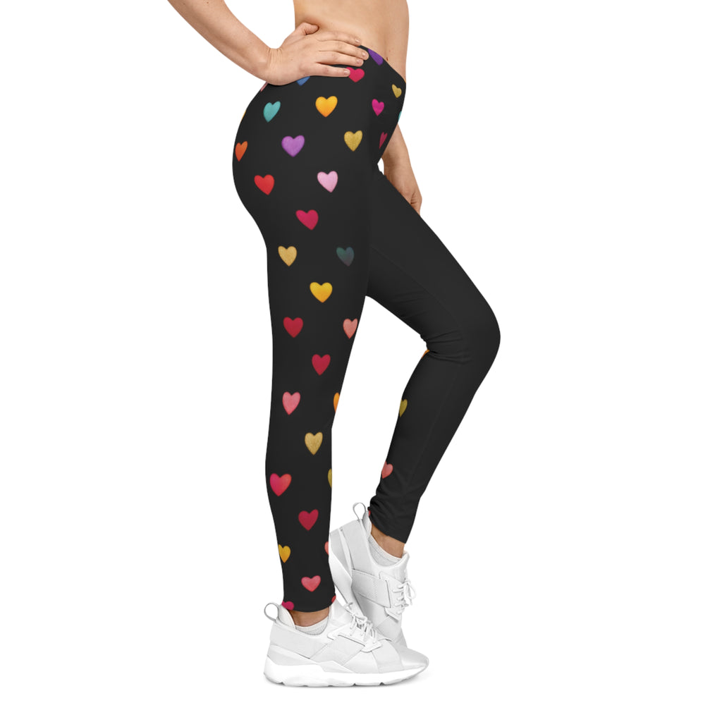 Wild Hearts Women's Leggings — Young, Free & Fun Colorful All-Over Print