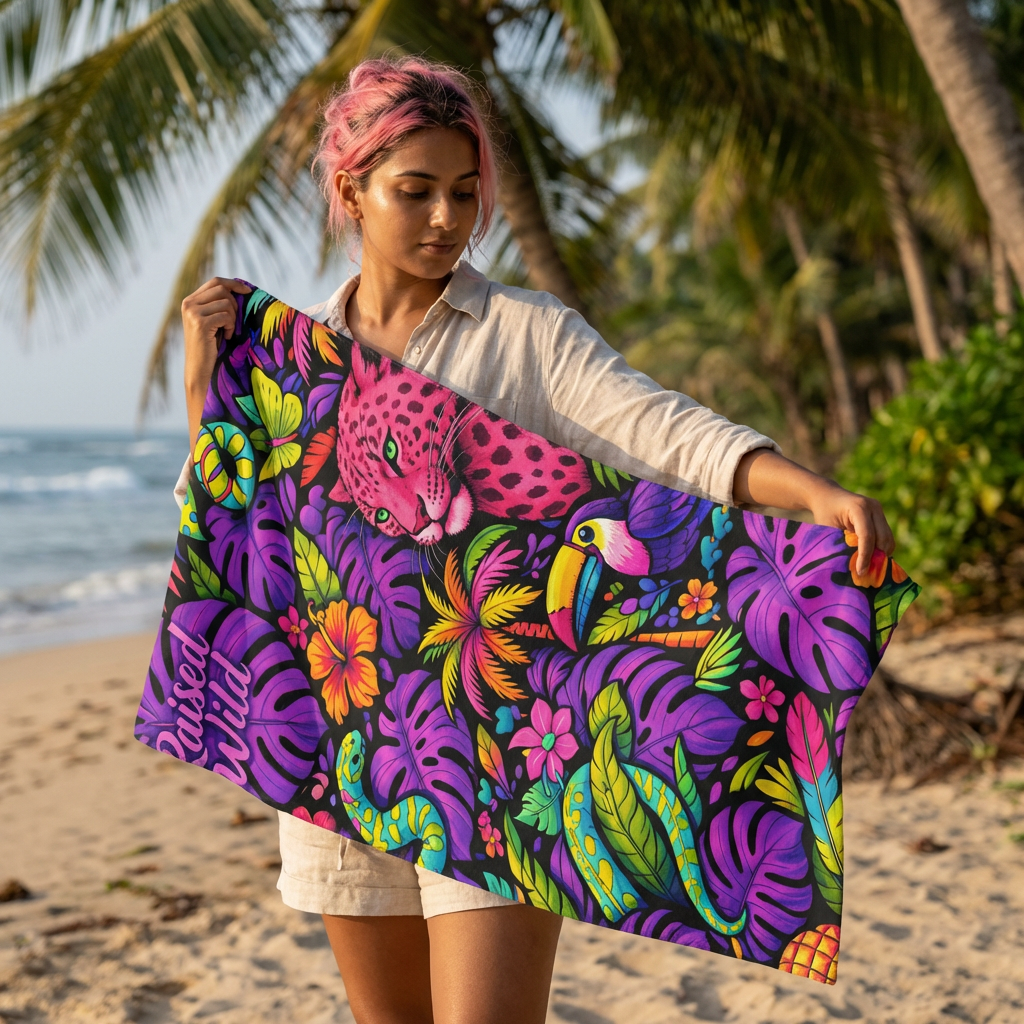 Paradise Jungle Beach Towel