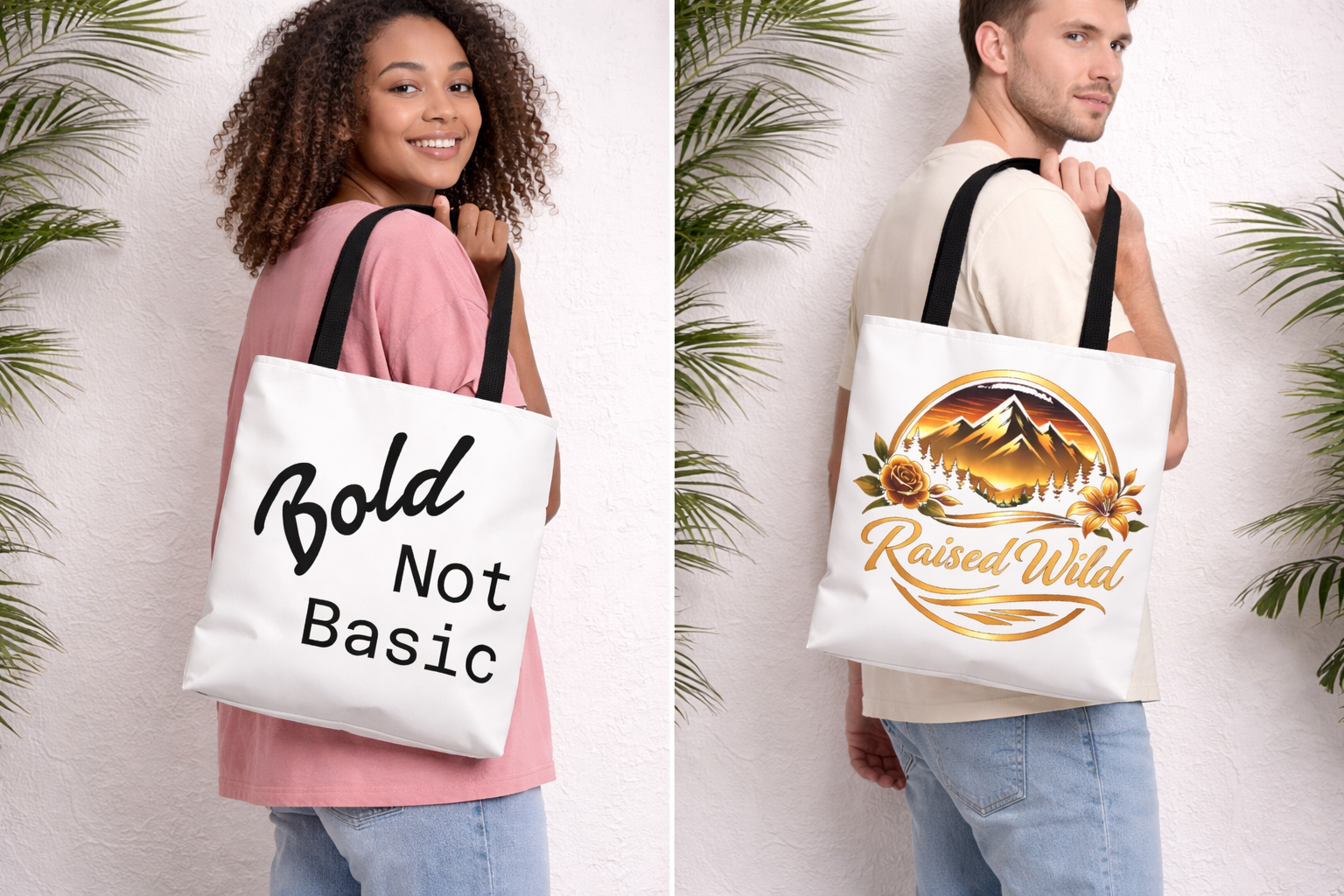 Bold Raised Wild Tote Bag — Beach & Grocery Carry-All