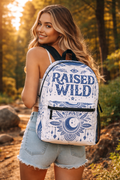 Wild Boho Moon Backpack — Raised Moon Graphic