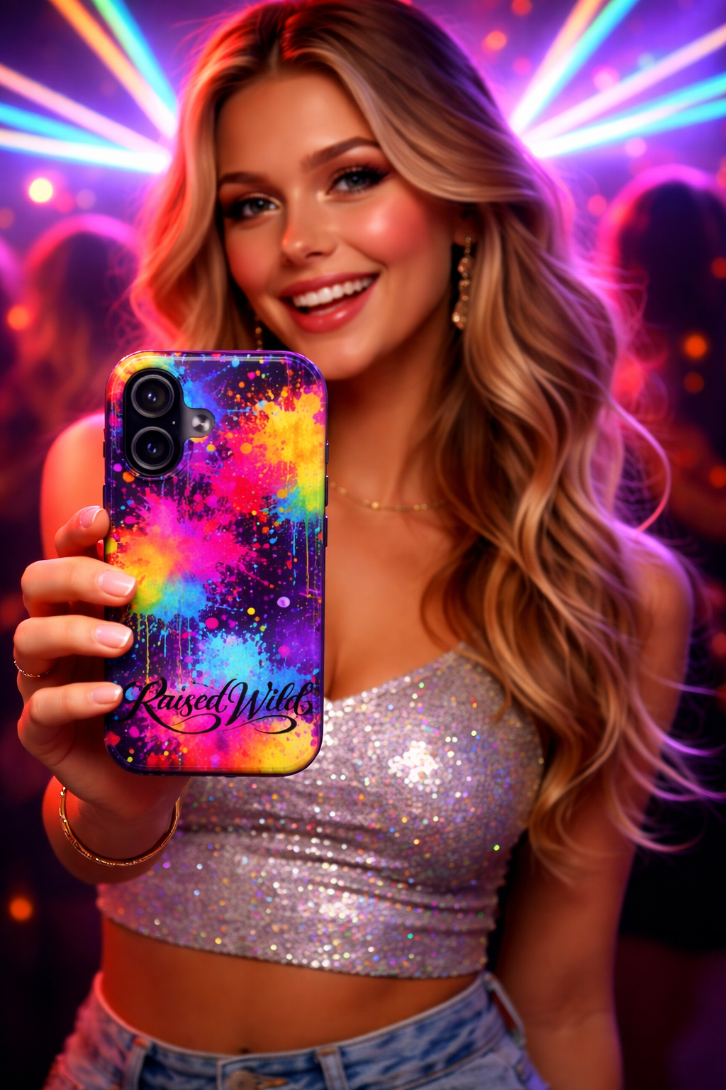 Wild Frequency Neon Tough Phone Case — Bright, Fun Protective Phone Cover