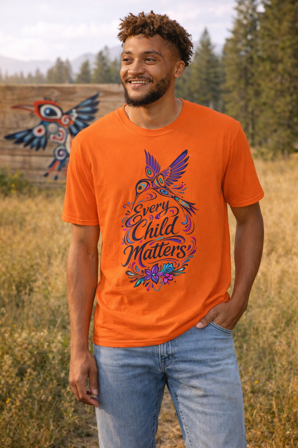 Every Child Matters Hummingbird Tee — Awareness T-Shirt for Indigenous Rights