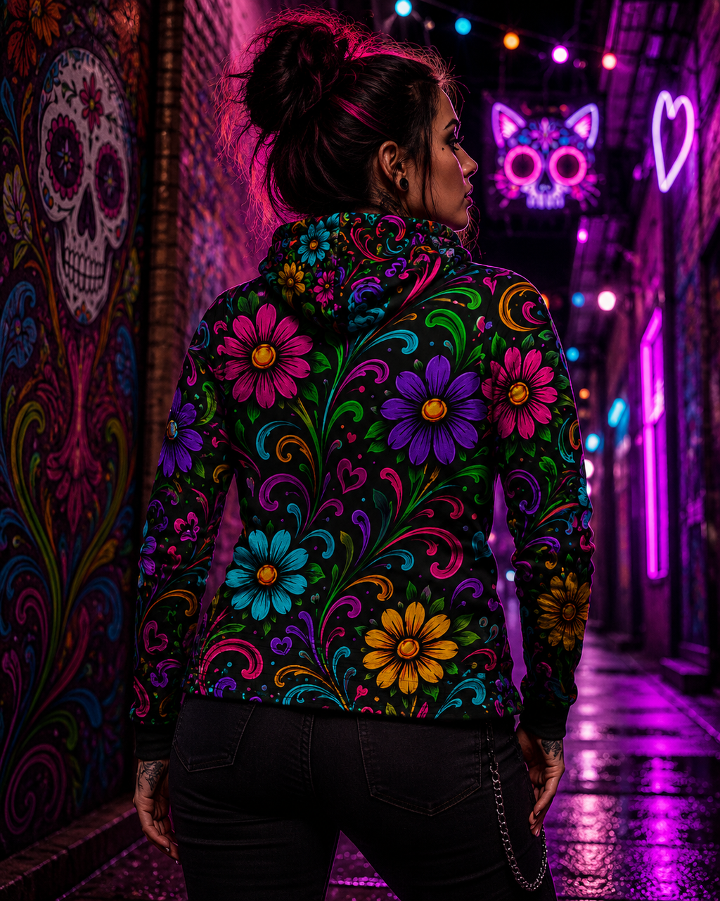 Electric Bloom Hoodie