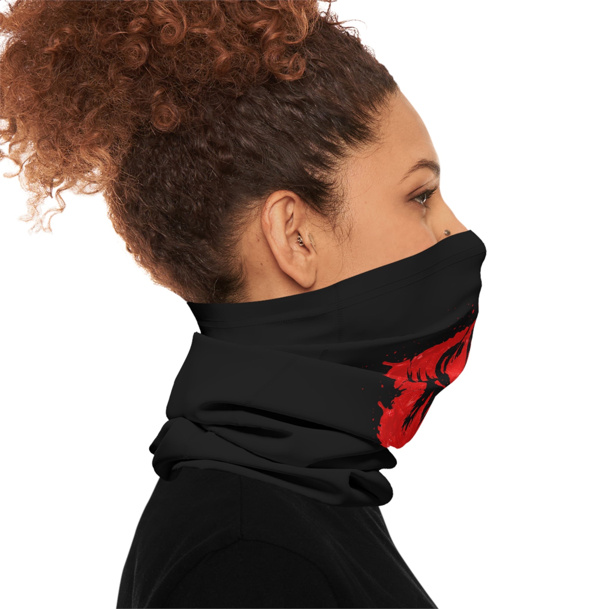 Red Hand Print Activism Neck Gaiter — MMIWG2S Statement Face Covering