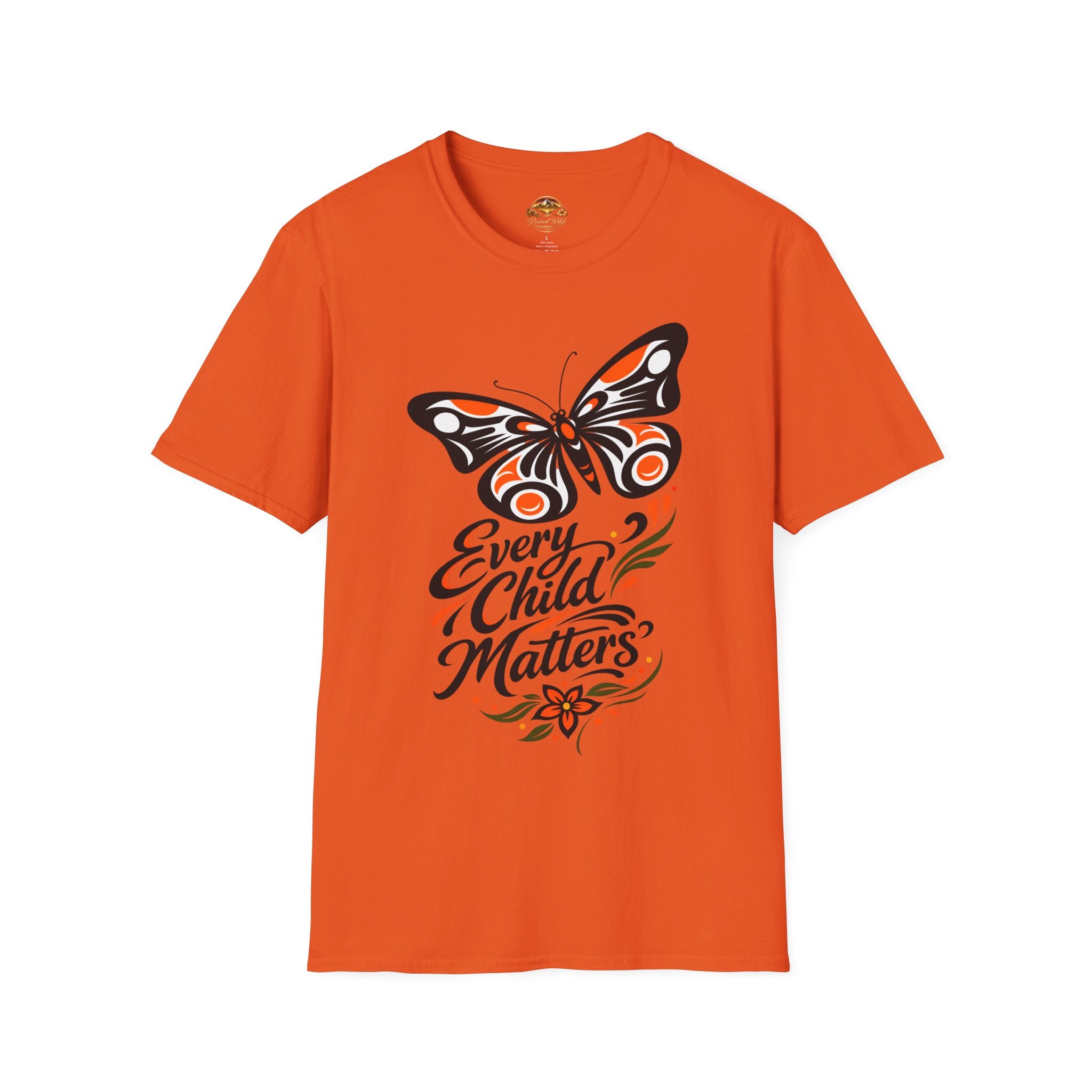 Every Child Matters T-Shirt — Orange Butterfly Indigenous Awareness Tee