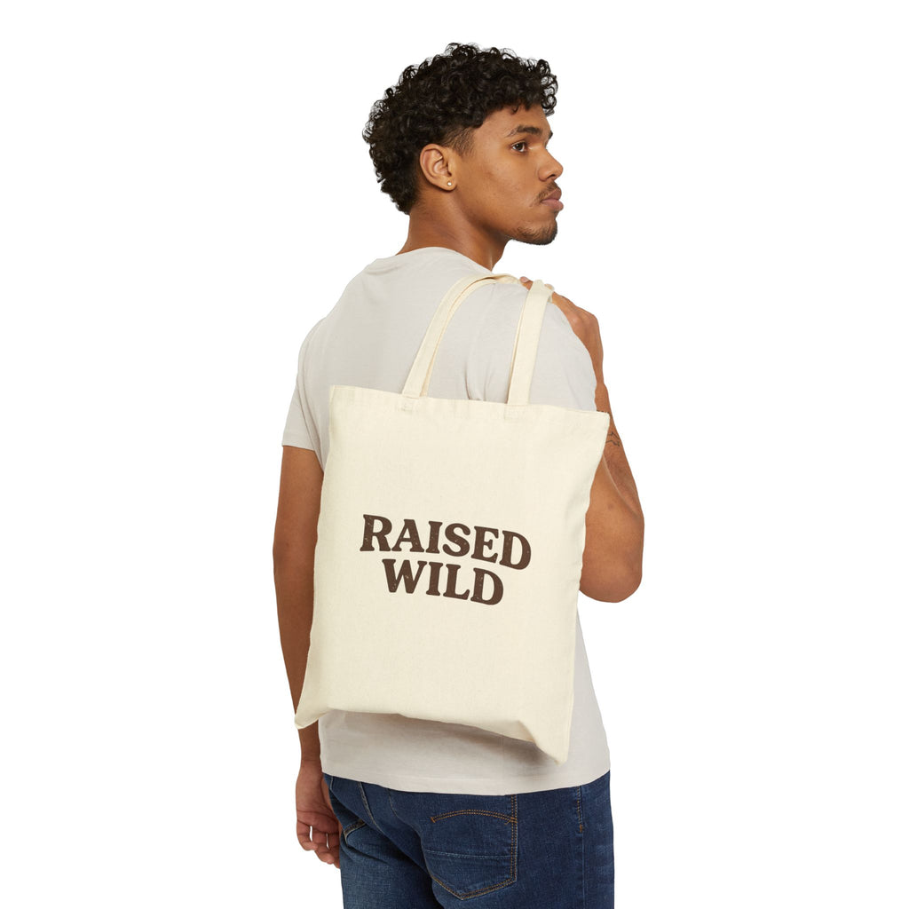Stay Wild Mushroom Cotton Canvas Tote Bag — Multi-Use Market & Beach Bag