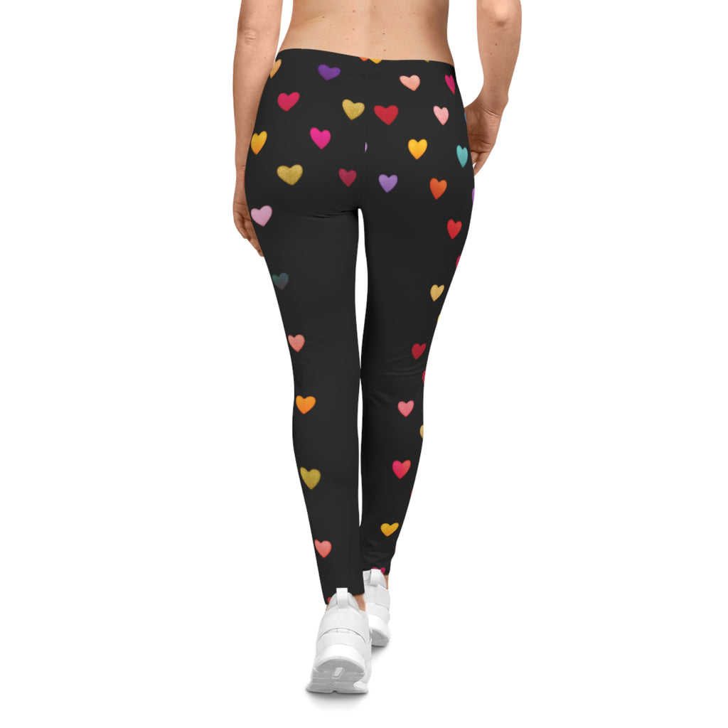 Wild Hearts Women's Leggings — Young, Free & Fun Colorful All-Over Print