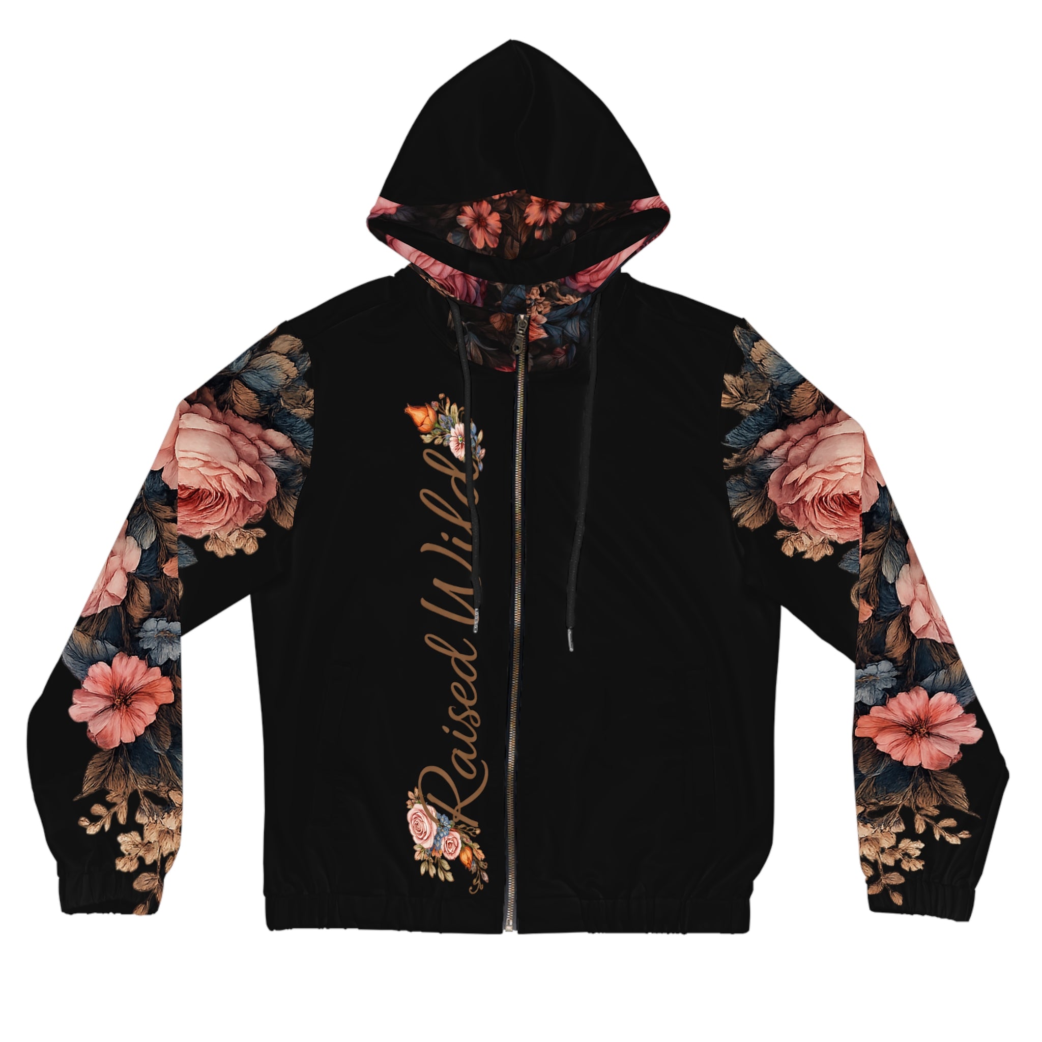 Midnight Bloom Woman's Hoodie full-zip hoodie