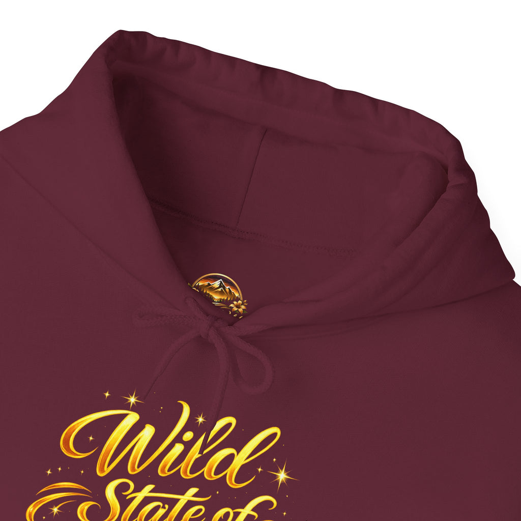 Raised Wild Hoodie — 'Wild State of Mind' Mountain Graphic Hooded Sweatshirt