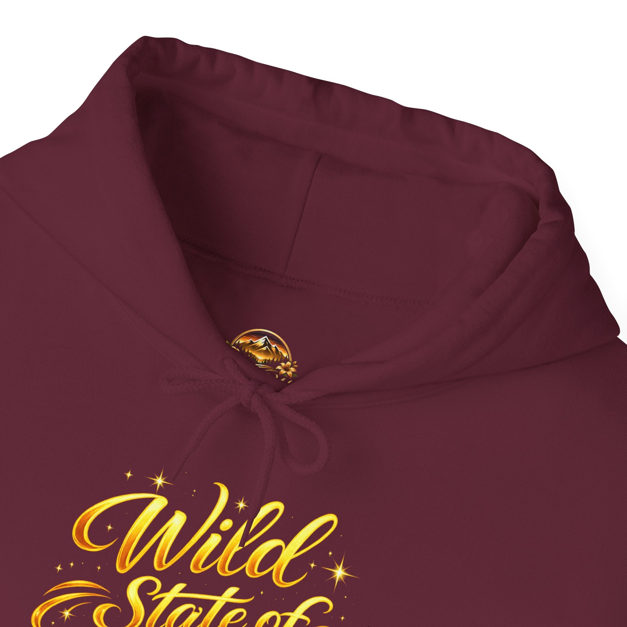 Raised Wild Hoodie — 'Wild State of Mind' Mountain Graphic Hooded Sweatshirt