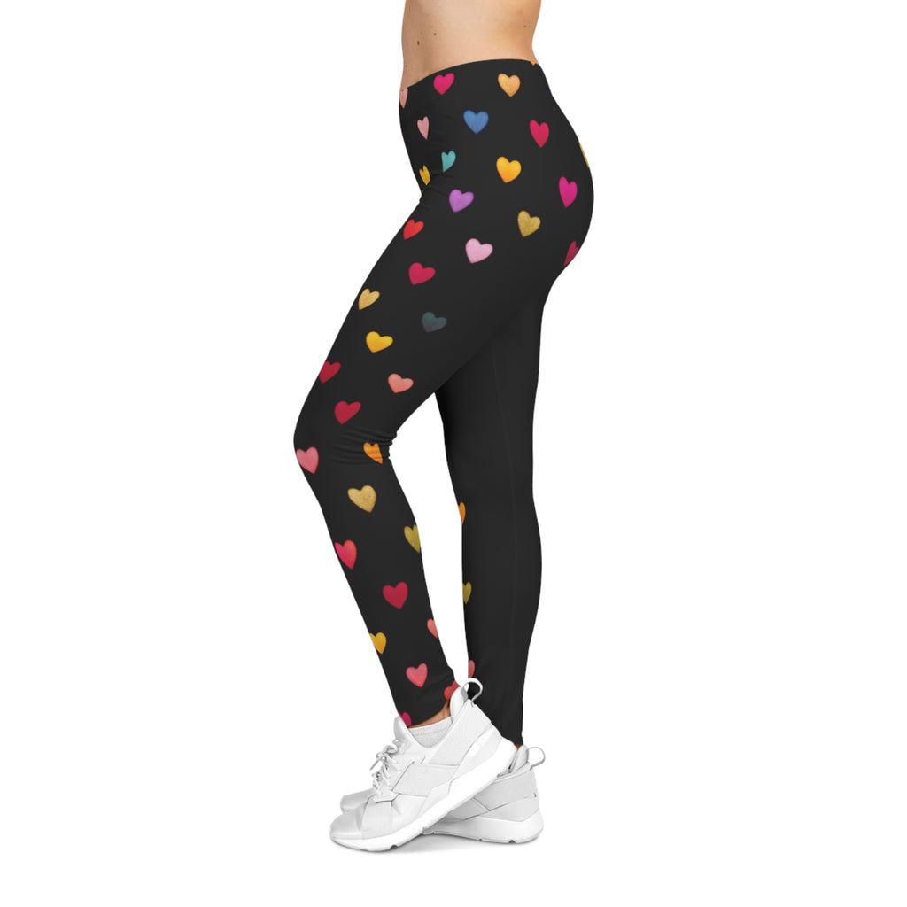 Wild Hearts Women's Leggings — Young, Free & Fun Colorful All-Over Print