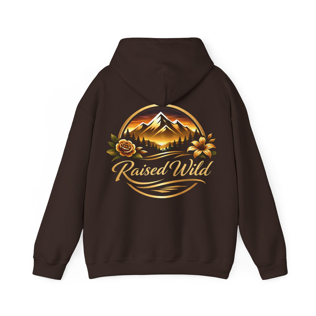 Raised Wild Hoodie — 'Wild State of Mind' Mountain Graphic Hooded Sweatshirt