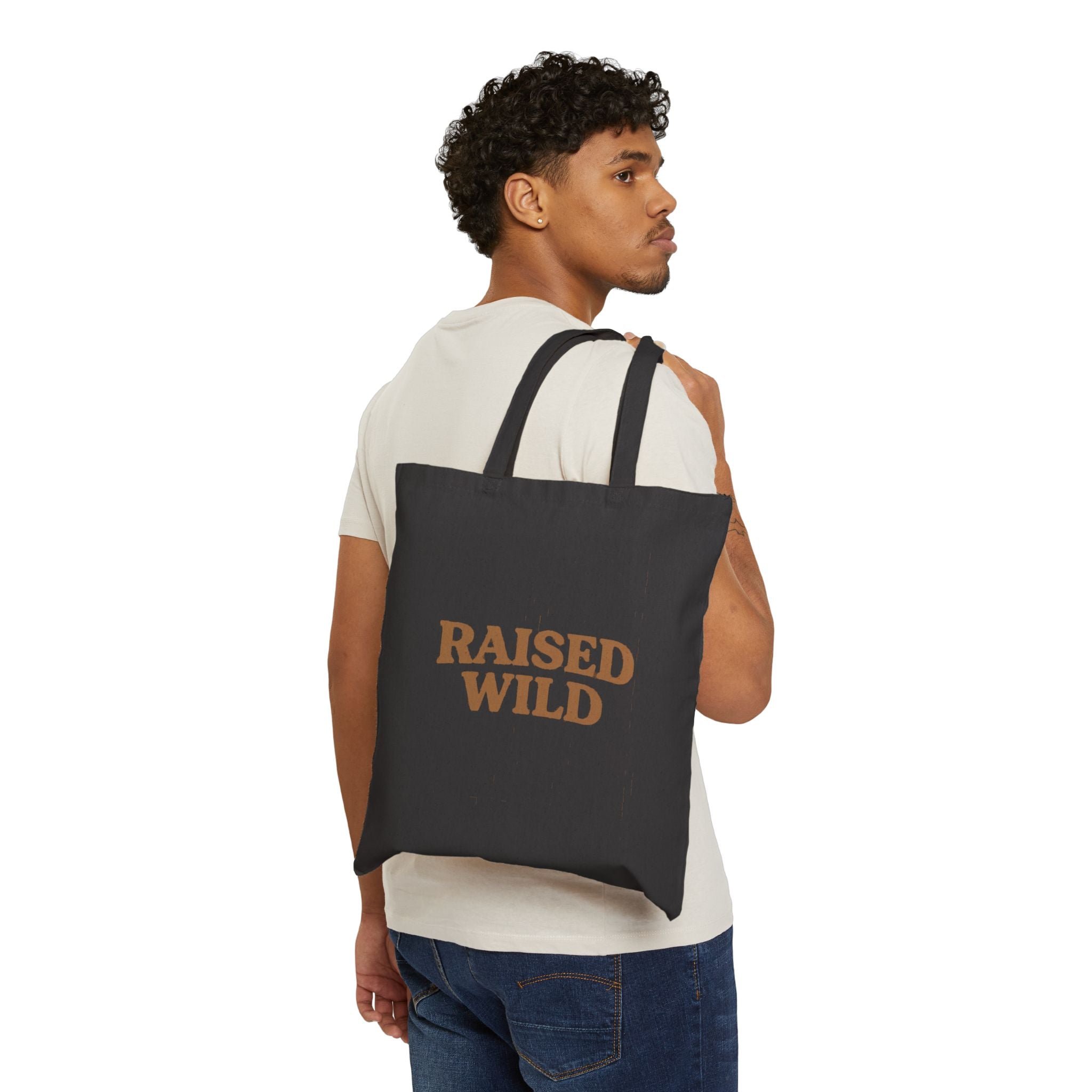 Stay Wild Mushroom Cotton Canvas Tote Bag — Multi-Use Market & Beach Bag