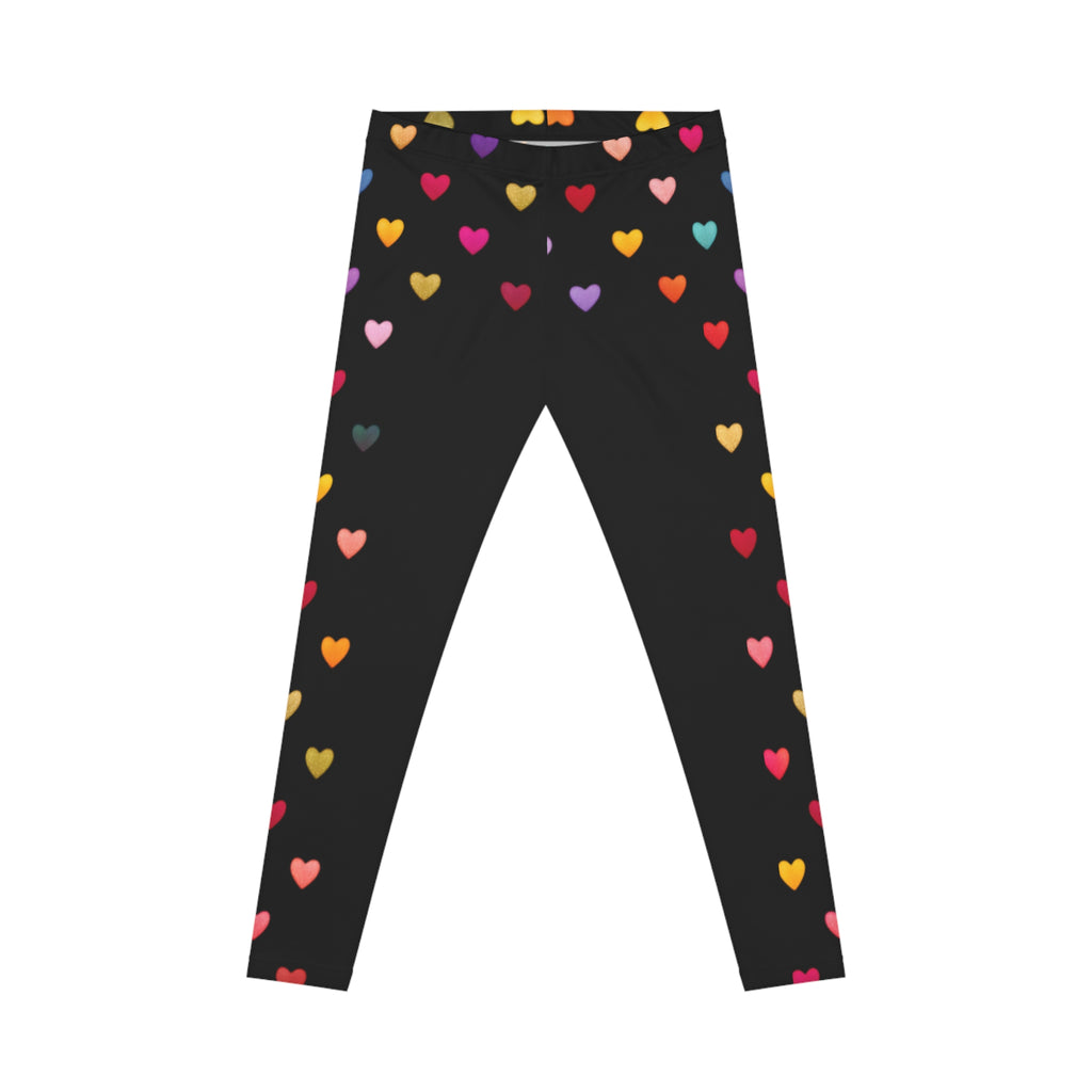 Wild Hearts Women's Leggings — Young, Free & Fun Colorful All-Over Print