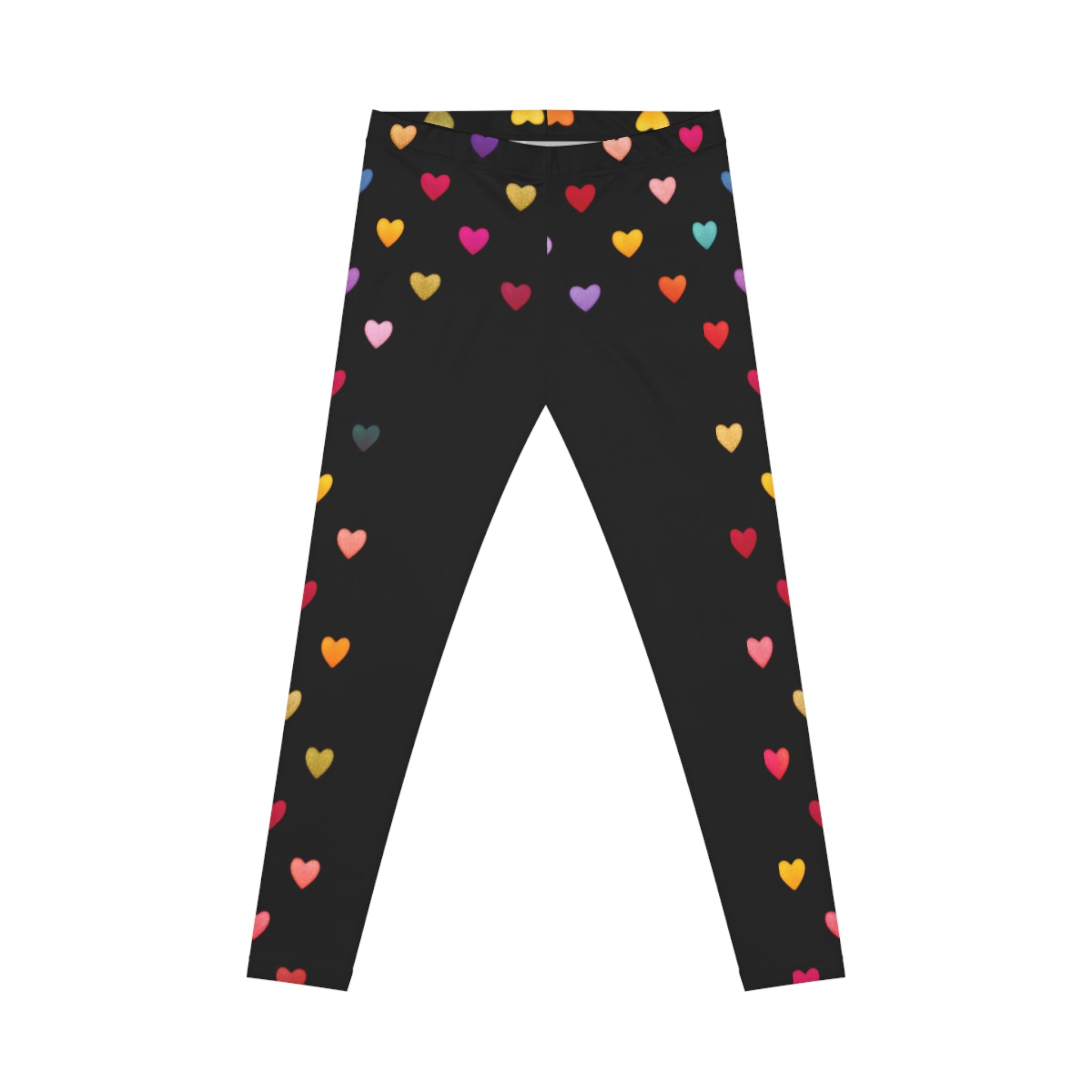 Wild Hearts Women's Leggings — Young, Free & Fun Colorful All-Over Print