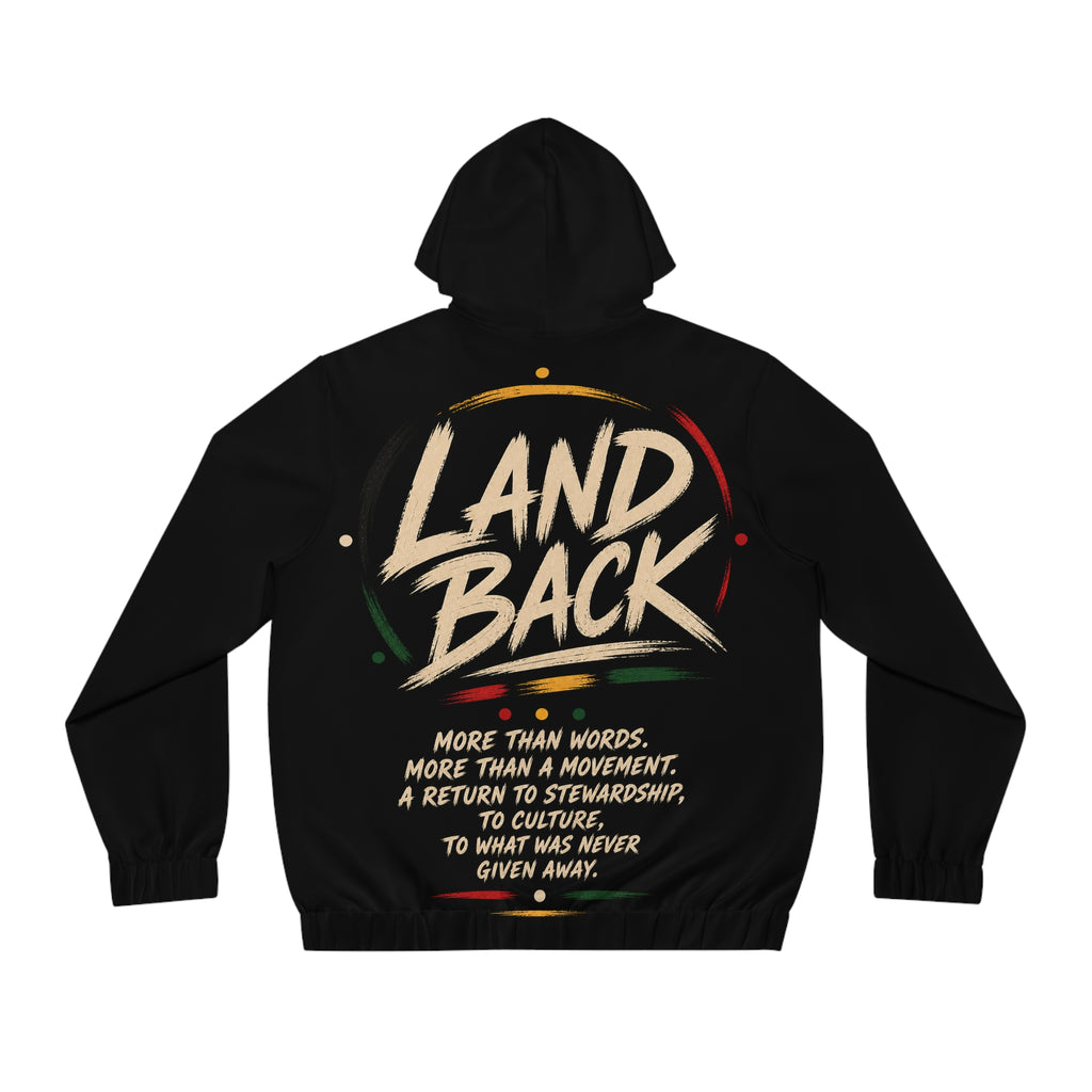 Land Back Statement Hoodie — Return to Stewardship Zip-Up