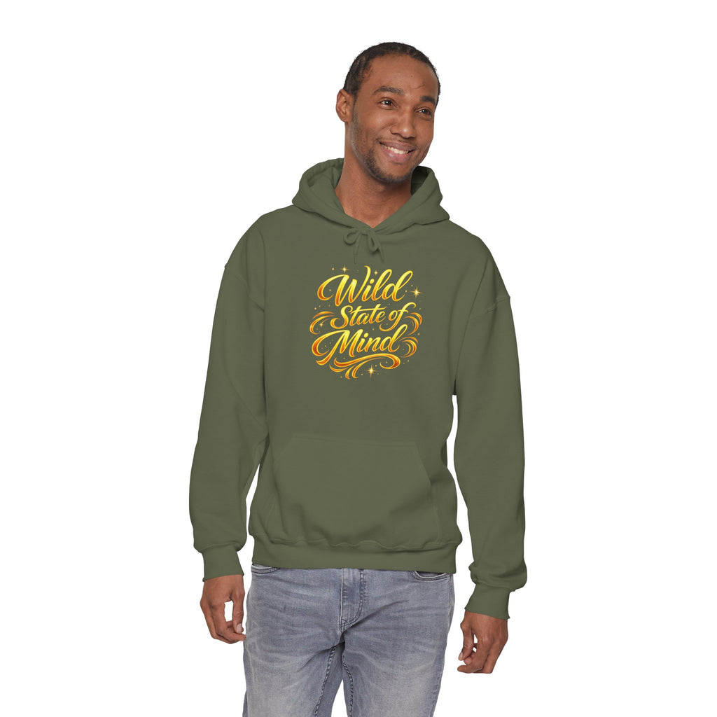 Raised Wild Hoodie — 'Wild State of Mind' Mountain Graphic Hooded Sweatshirt