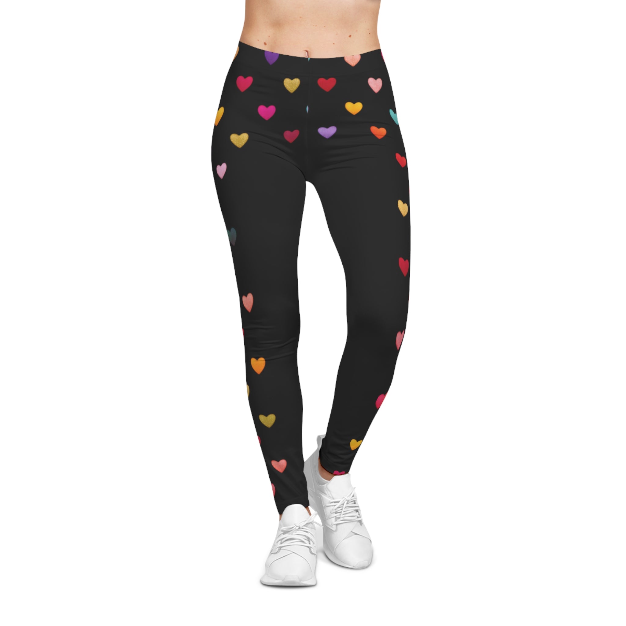 Wild Hearts Women's Leggings — Young, Free & Fun Colorful All-Over Print