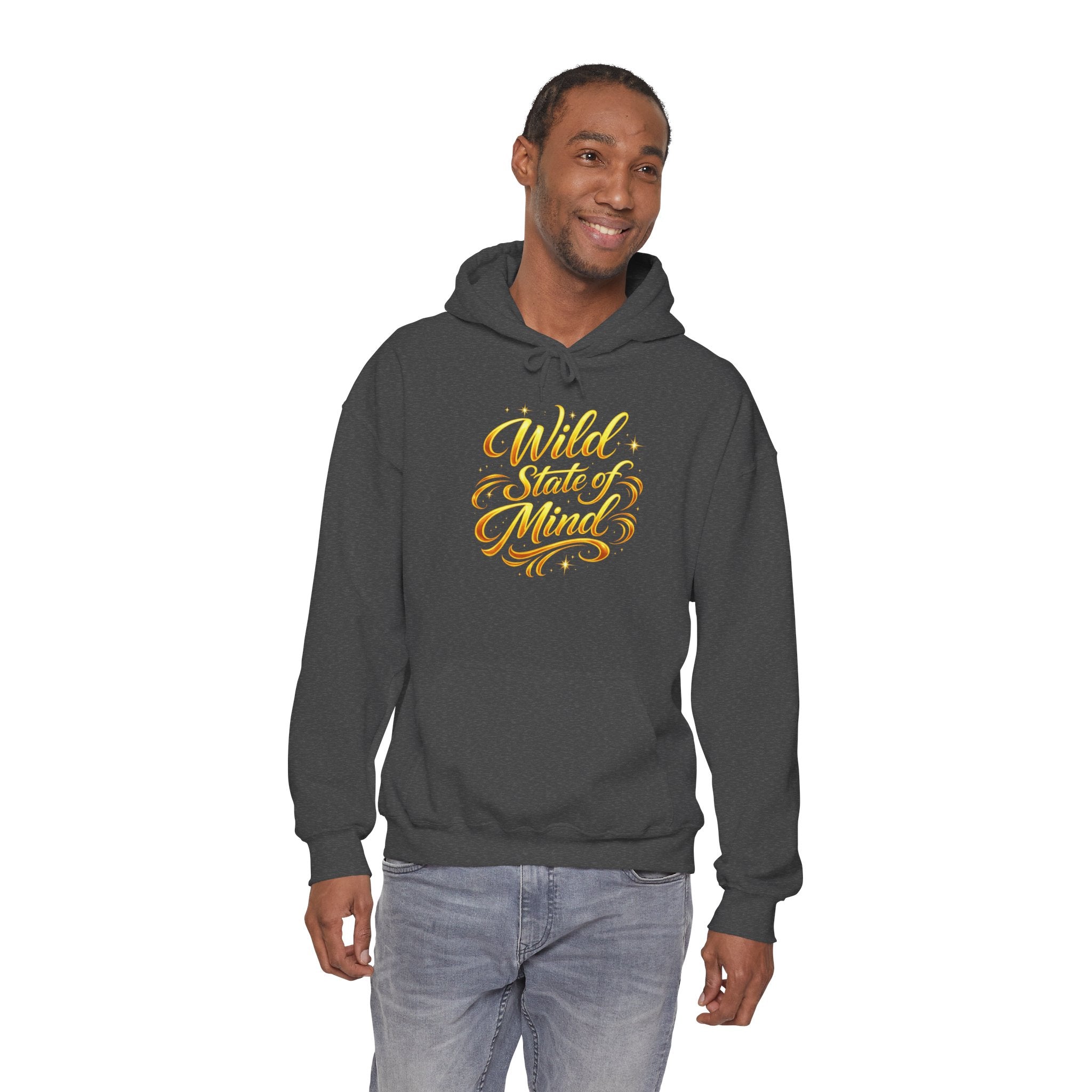Raised Wild Hoodie — 'Wild State of Mind' Mountain Graphic Hooded Sweatshirt