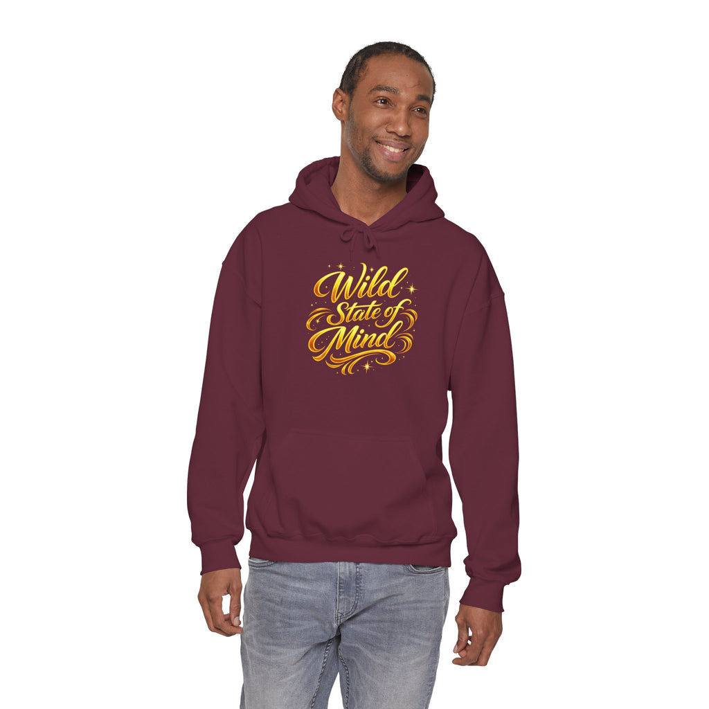 Raised Wild Hoodie — 'Wild State of Mind' Mountain Graphic Hooded Sweatshirt