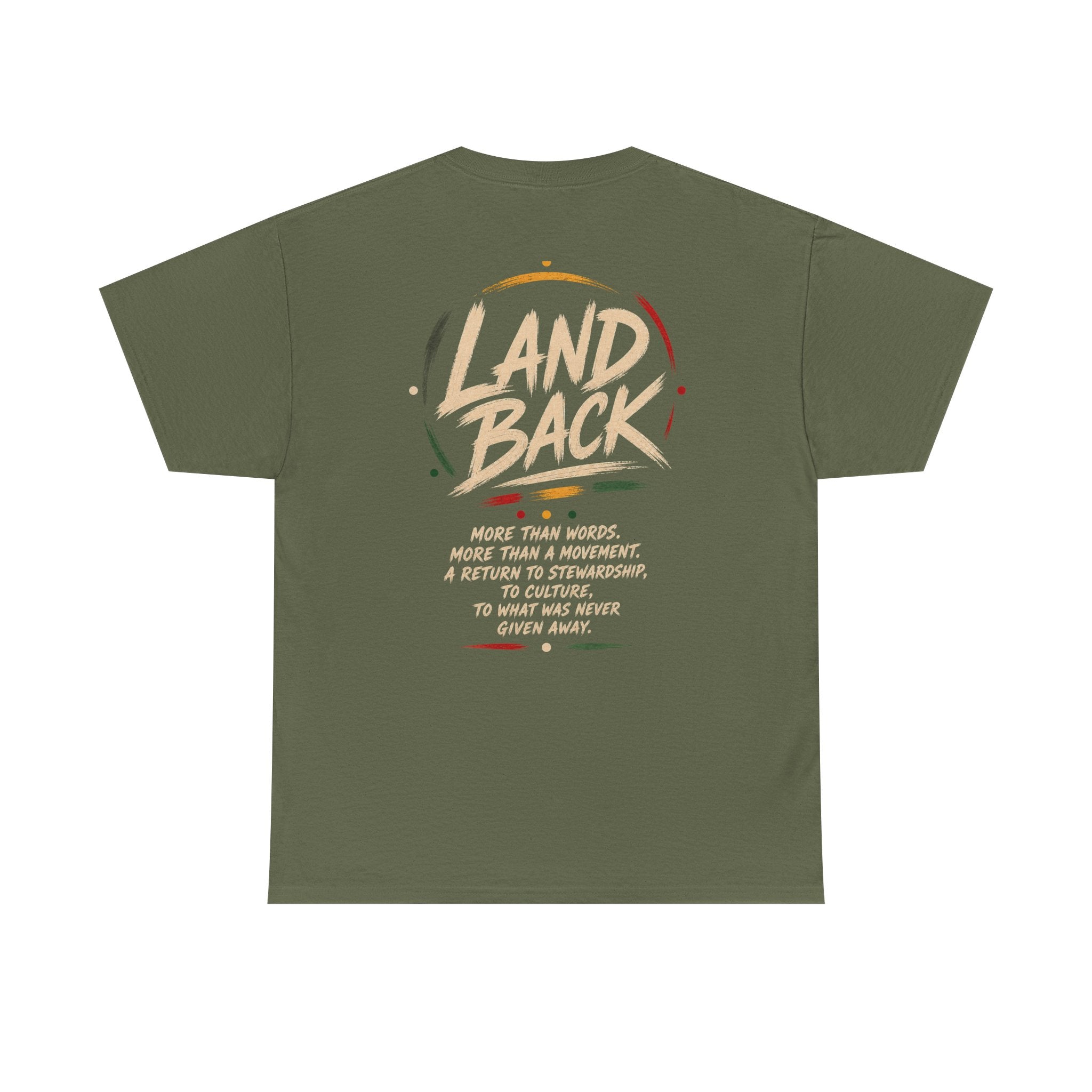 Land Back T-Shirt — 'Land Back: More Than Words' Indigenous Stewardship Tee