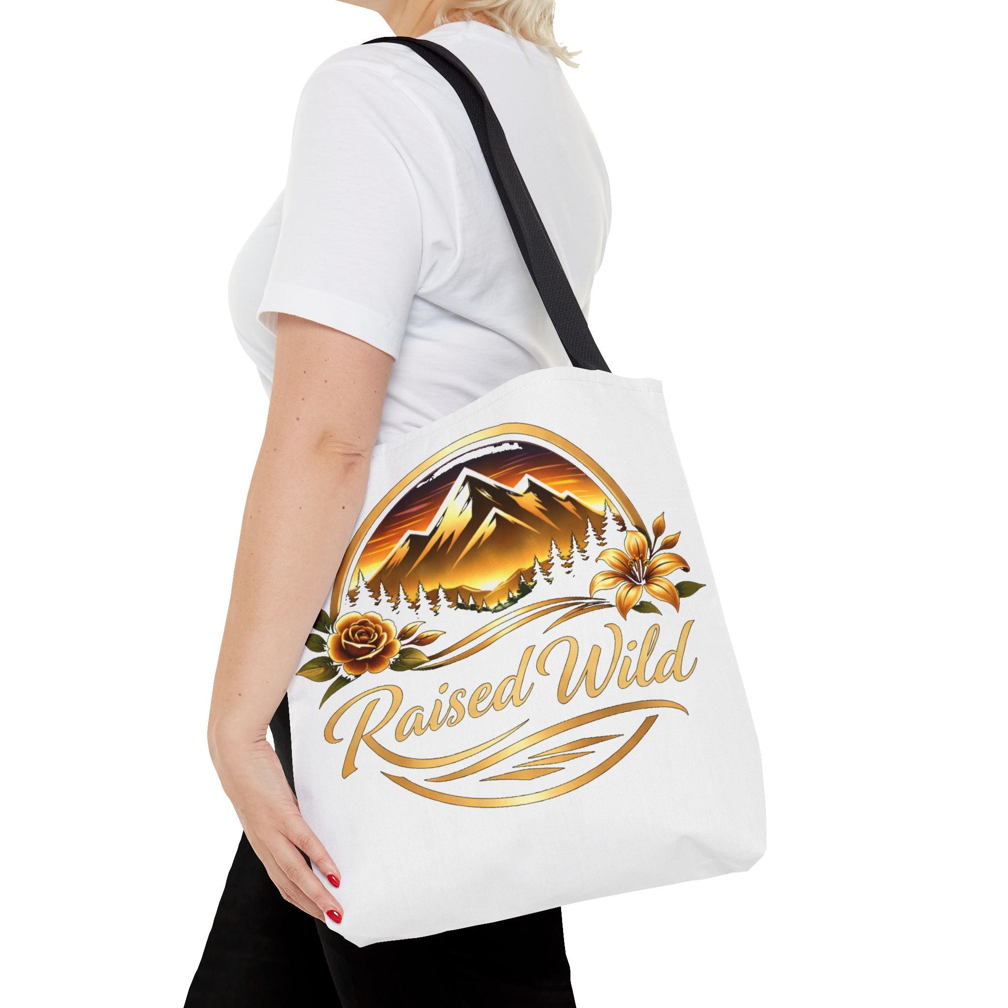 Raised Wild Mountain Tote Bag