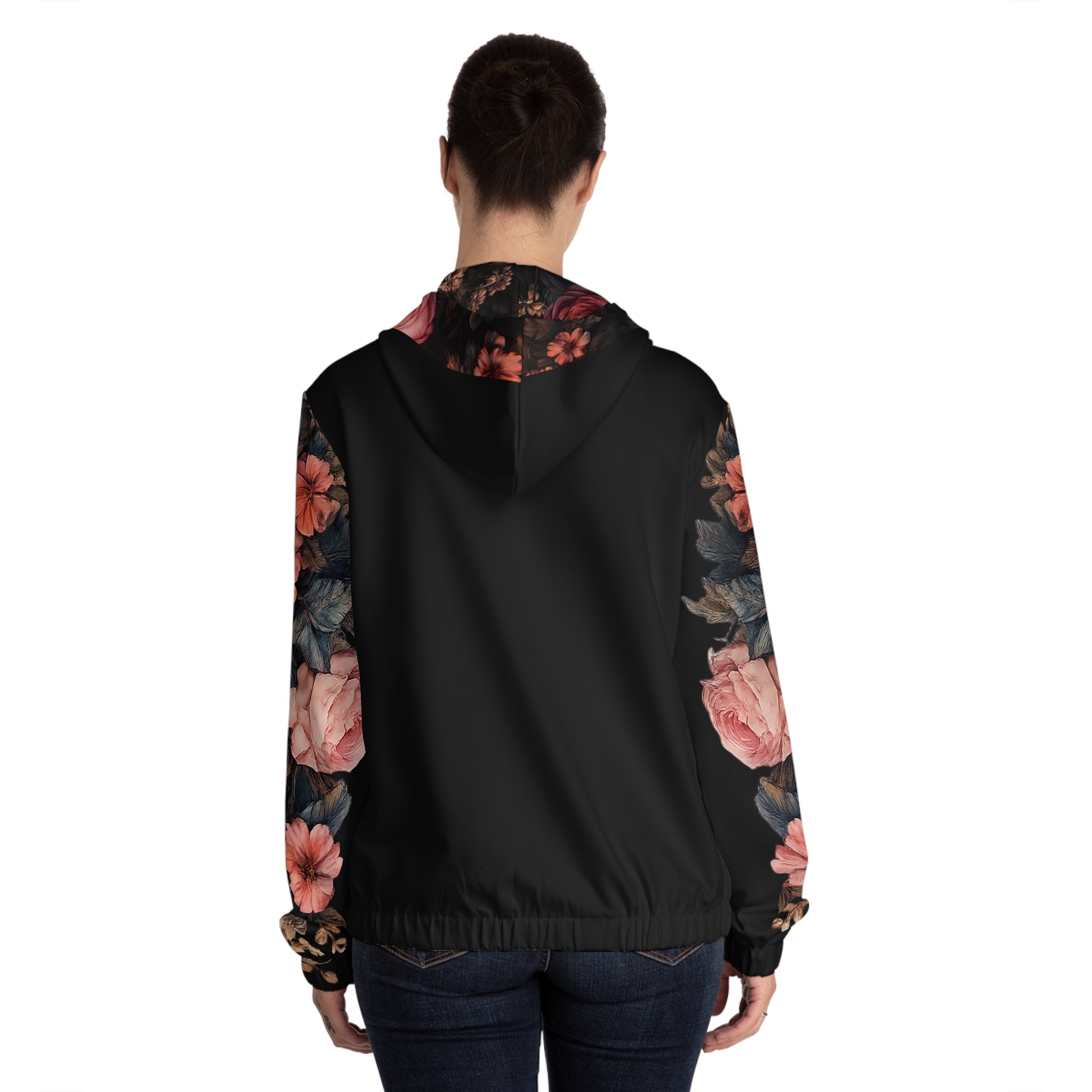 Midnight Bloom Woman's Hoodie full-zip hoodie