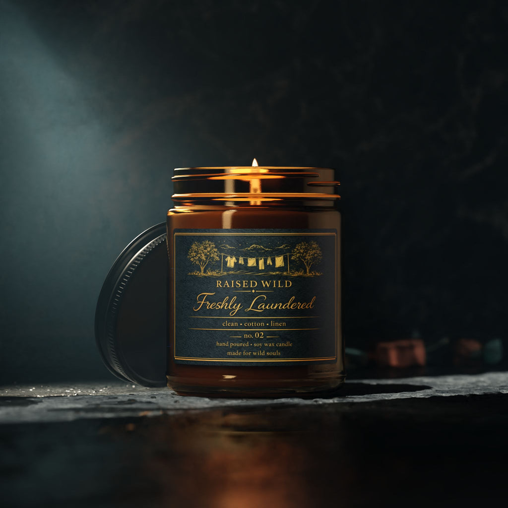 Freshly Laundered - Clean Cotton Scented Soy Candle —  (9 oz)